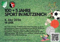 Einladung zu 100 + 5 Jahre Sport in M�tzenich